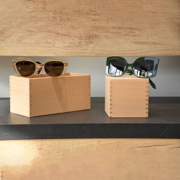 Présentoir à lunettes cube en bois - Boxop Wood 200