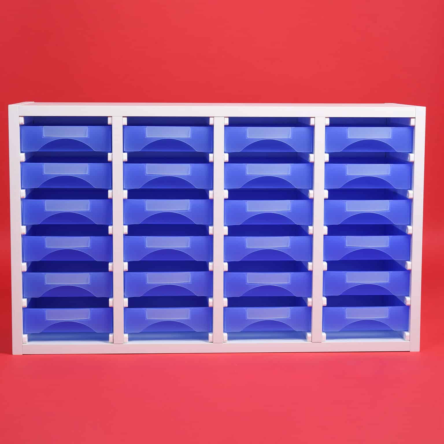 Meuble Horizontal Starbox Standard 24 cases Stratifié Blanc Masquelier.fr