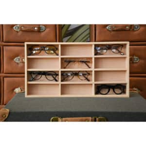 Plateau optique en bois pour 8 ou 12 montures de lunettes - Boxop Wood