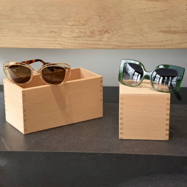 Présentoir à lunettes cube en bois - Boxop Wood 200