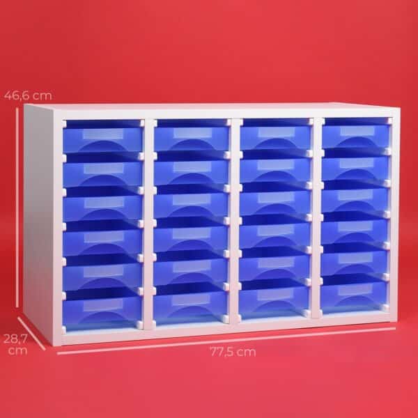 meuble de rangement horizontal 24 cases pour opticien