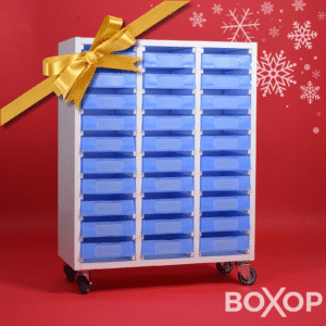 pénichier 30 cases bois blanc pour péniches opticien boxop